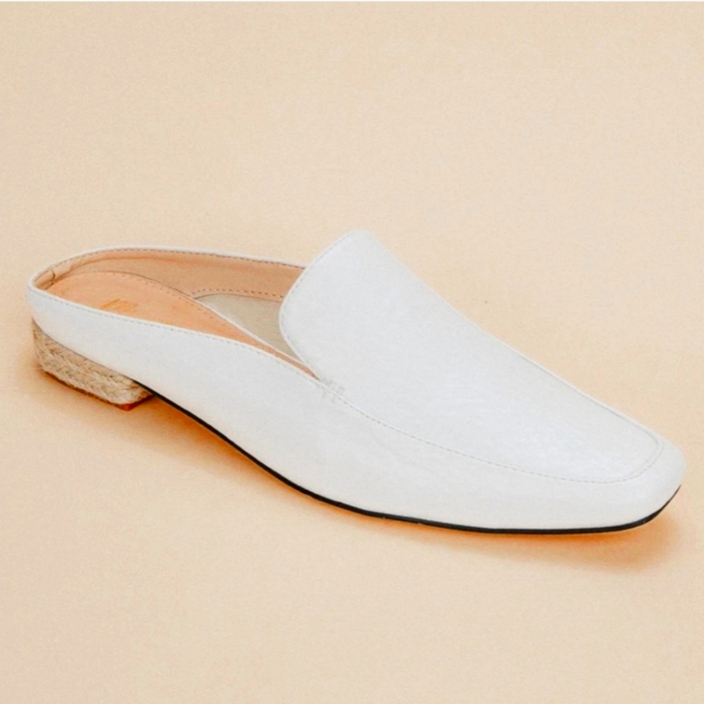 Mi.iM the Fluer white leather mule slip on business loafers size 7 - Picture 7 of 7